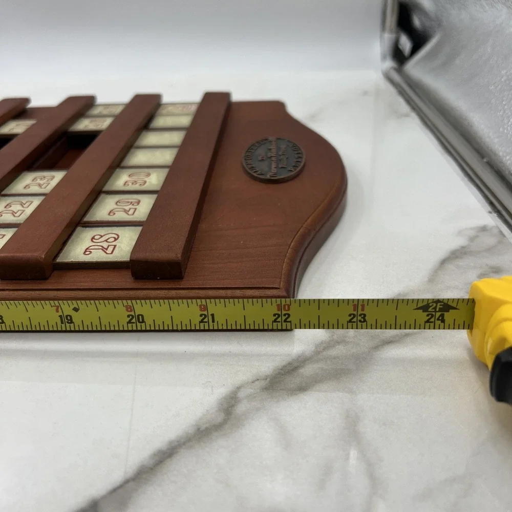 Norman Rockwell Perpetual Calendar Wood Wall Hanging Missing Number Tiles